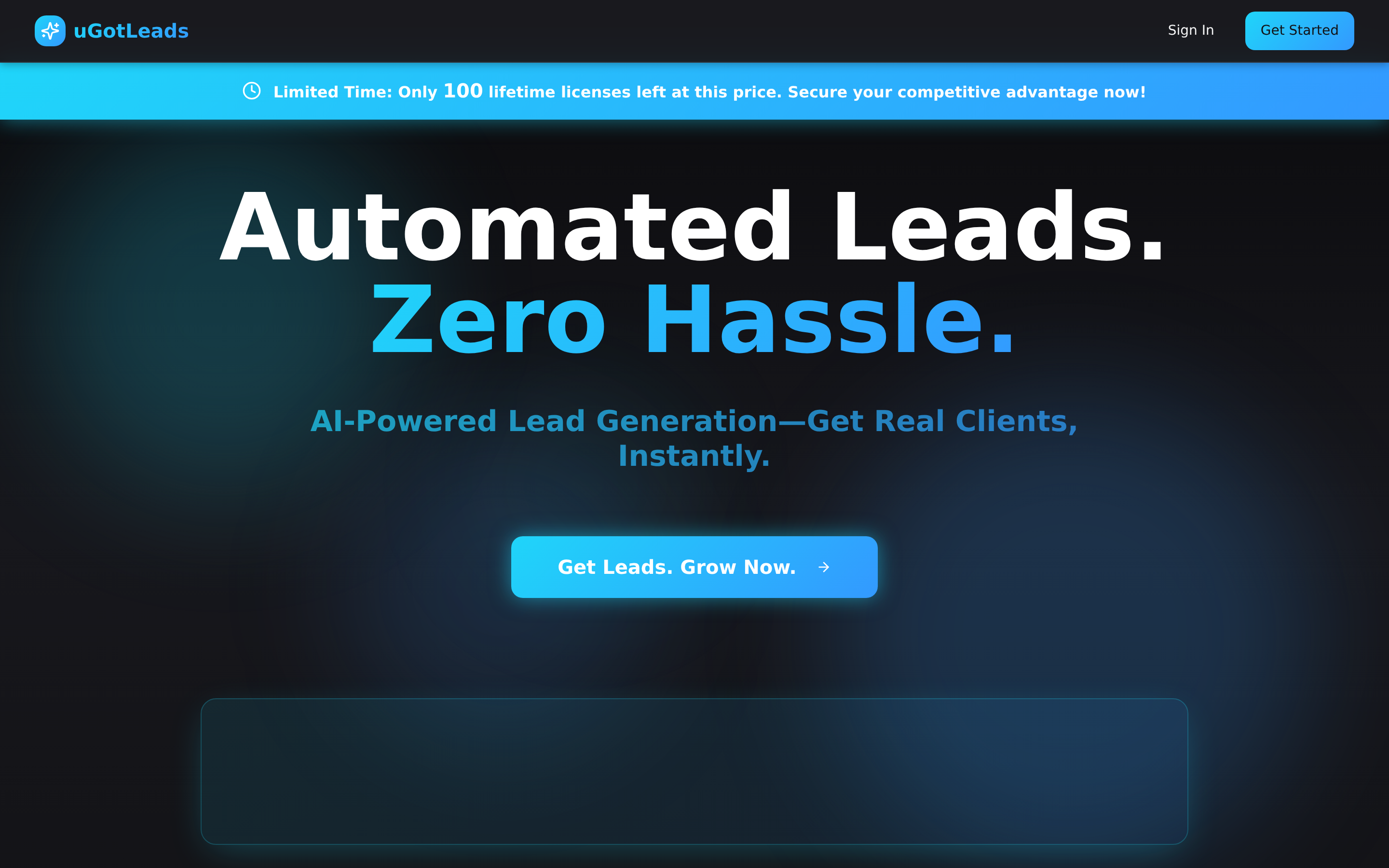 uGotLeads.io product screenshot